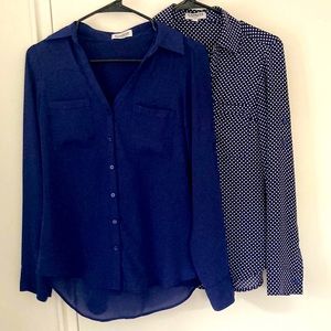2 Express Portofino Button Down Blouses